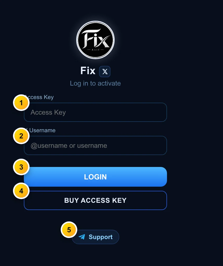 Fix extension login screen with numbered parts